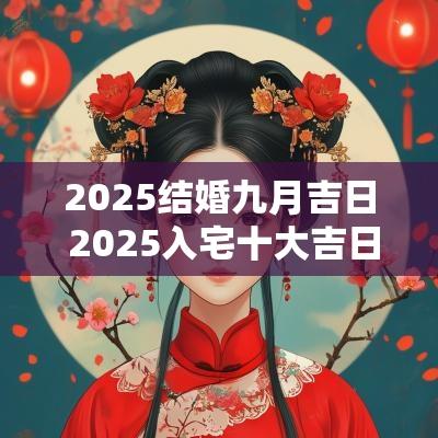2025结婚九月吉日 2025入宅十大吉日