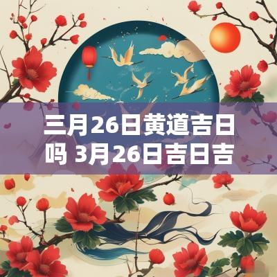 三月26日黄道吉日吗 3月26日吉日吉时