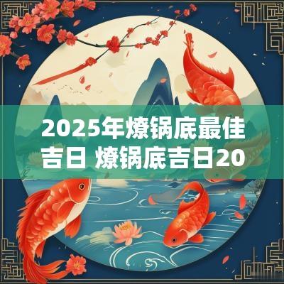 2025年燎锅底最佳吉日 燎锅底吉日2025年