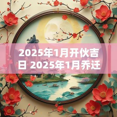 2025年1月开伙吉日 2025年1月乔迁入宅吉日一览表