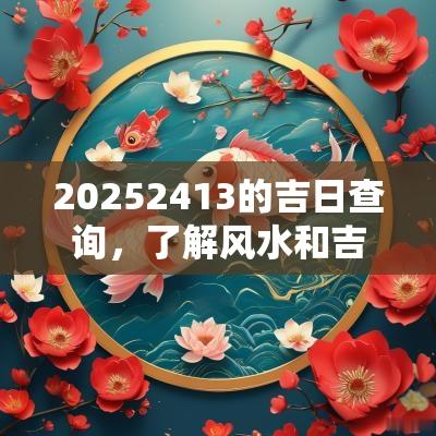 20252413的吉日查询，了解风水和吉祥日的奥秘