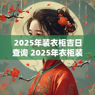 2025年装衣柜吉日查询 2025年衣柜装修