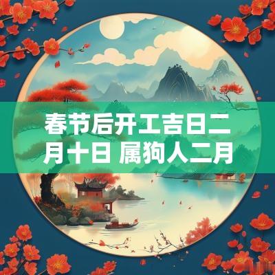 春节后开工吉日二月十日 属狗人二月开工吉日吉时