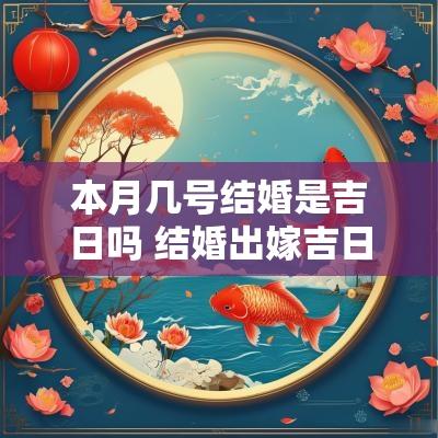 本月几号结婚是吉日吗 结婚出嫁吉日是几号