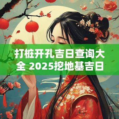 打桩开孔吉日查询大全 2025挖地基吉日吉时