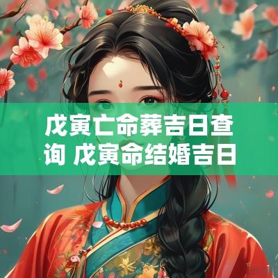 戊寅亡命葬吉日查询 戊寅命结婚吉日