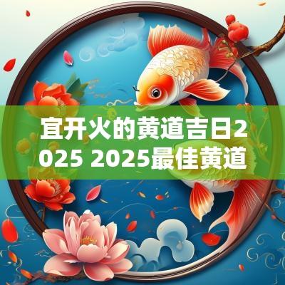 宜开火的黄道吉日2025 2025最佳黄道吉日查询