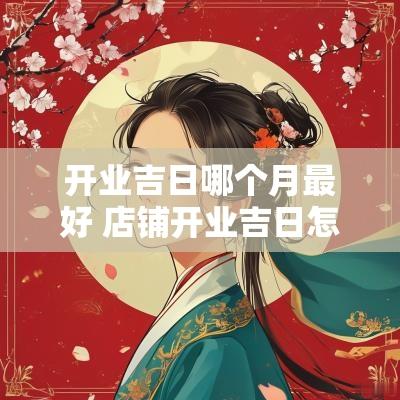 开业吉日哪个月最好 店铺开业吉日怎么看