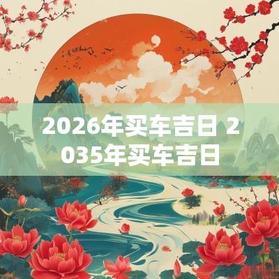 2026年买车吉日 2035年买车吉日