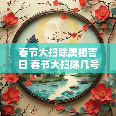 春节大扫除属相吉日 春节大扫除几号最佳