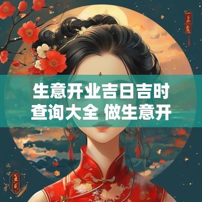 生意开业吉日吉时查询大全 做生意开工吉时吉日查询