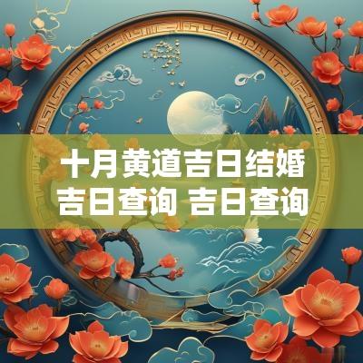 十月黄道吉日结婚吉日查询 吉日查询2025年十月黄道吉日