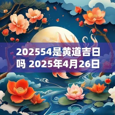 202554是黄道吉日吗 2025年4月26日是黄道吉日吗