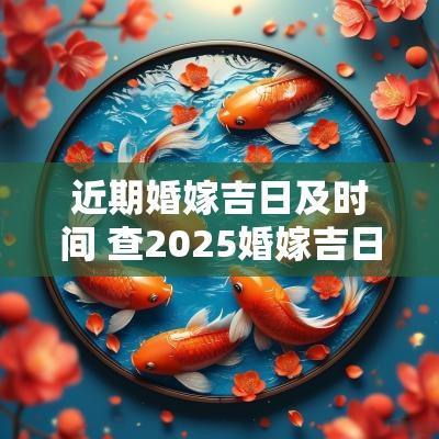 近期婚嫁吉日及时间 查2025婚嫁吉日
