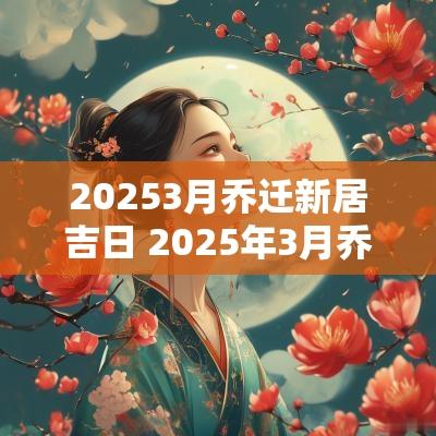 20253月乔迁新居吉日 2025年3月乔迁新居最佳吉日