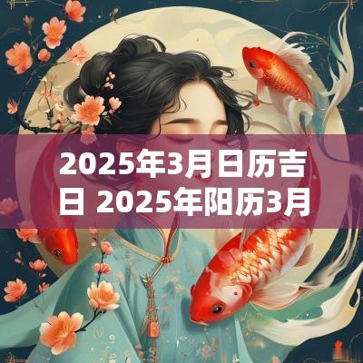 2025年3月日历吉日 2025年阳历3月黄道吉日专用日历