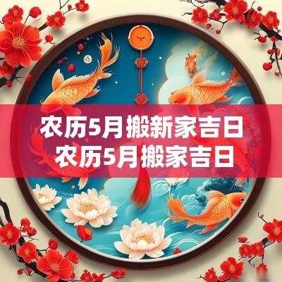 农历5月搬新家吉日 农历5月搬家吉日