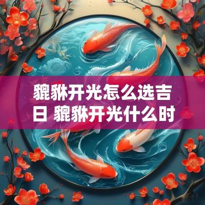 貔貅开光怎么选吉日 貔貅开光什么时间是最好的