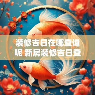 装修吉日在哪查询呢 新房装修吉日查询万年历