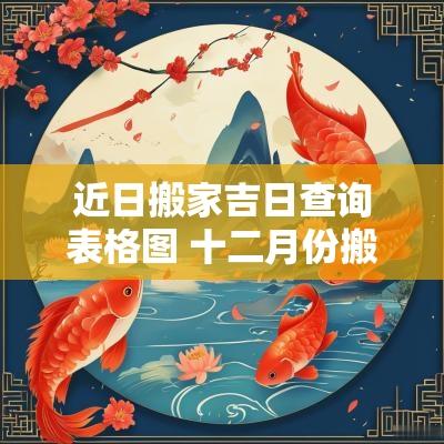 近日搬家吉日查询表格图 十二月份搬家哪天是吉日