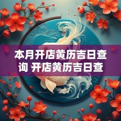 本月开店黄历吉日查询 开店黄历吉日查询2025