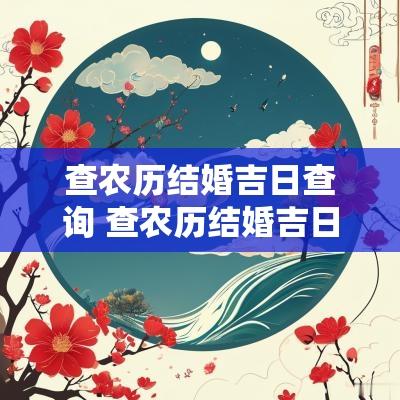查农历结婚吉日查询 查农历结婚吉日查询表格