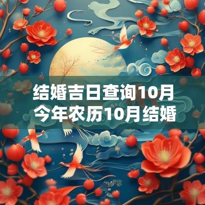 结婚吉日查询10月 今年农历10月结婚吉日