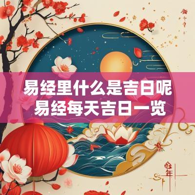 易经里什么是吉日呢 易经每天吉日一览表