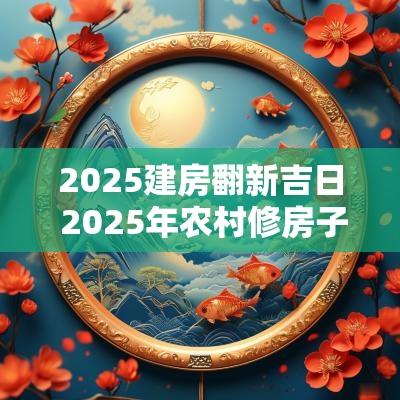 2025建房翻新吉日 2025年农村修房子吉日