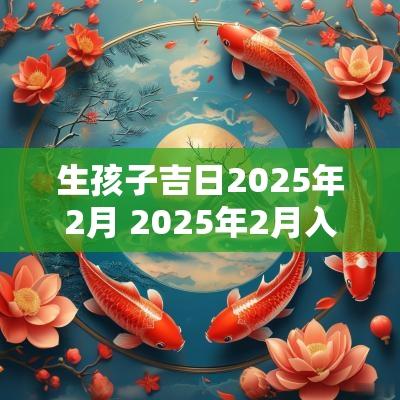 生孩子吉日2025年2月 2025年2月入宅吉日查询