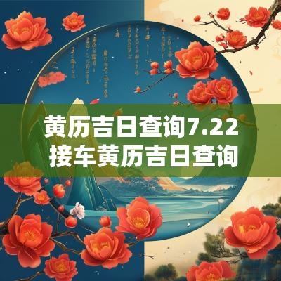 黄历吉日查询7.22 接车黄历吉日查询2019年7月22日