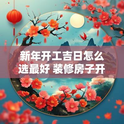 新年开工吉日怎么选最好 装修房子开工吉日如何选