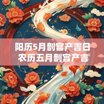 阳历5月剖宫产吉日 农历五月剖宫产吉日查询