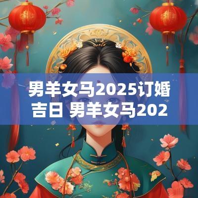 男羊女马2025订婚吉日 男羊女马2025结婚吉日