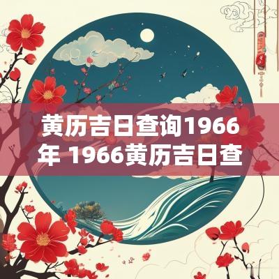 黄历吉日查询1966年 1966黄历吉日查询