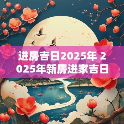 进房吉日2025年 2025年新房进家吉日