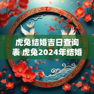 虎兔结婚吉日查询表 虎兔2025年结婚日