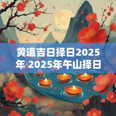 黄道吉日择日2025年 2025年午山择日图