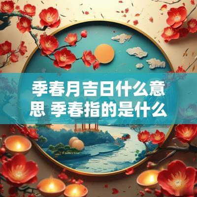 季春月吉日什么意思 季春指的是什么时间