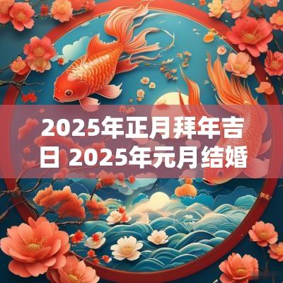 2025年正月拜年吉日 2025年元月结婚吉日