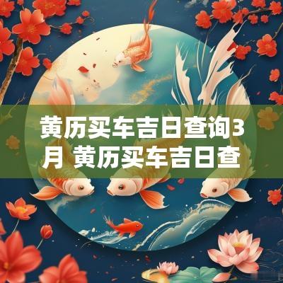 黄历买车吉日查询3月 黄历买车吉日查询2025年
