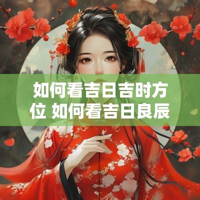 如何看吉日吉时方位 如何看吉日良辰吉凶
