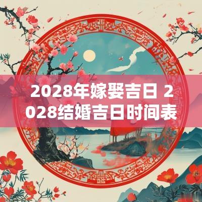 2028年嫁娶吉日 2028结婚吉日时间表