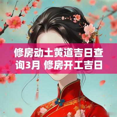 修房动土黄道吉日查询3月 修房开工吉日吉时查询