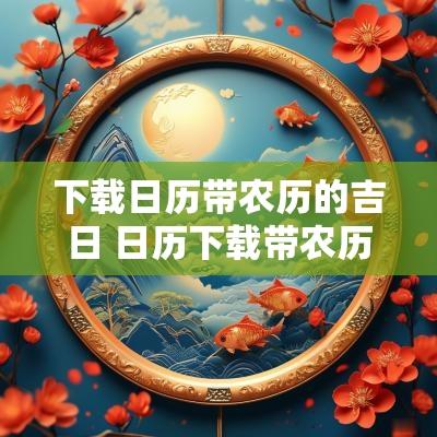 下载日历带农历的吉日 日历下载带农历