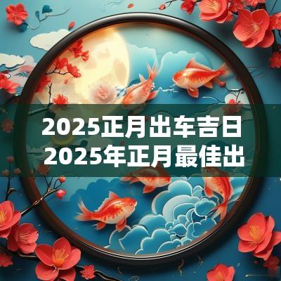 2025正月出车吉日 2025年正月最佳出车吉日