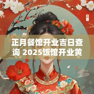 正月餐馆开业吉日查询 2025饭馆开业黄道吉日