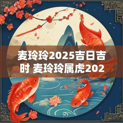 麦玲玲2025吉日吉时 麦玲玲属虎2025运气