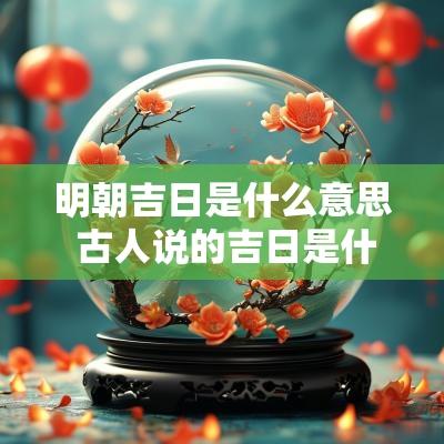 明朝吉日是什么意思 古人说的吉日是什么意思