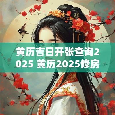 黄历吉日开张查询2025 黄历2025修房吉日查询